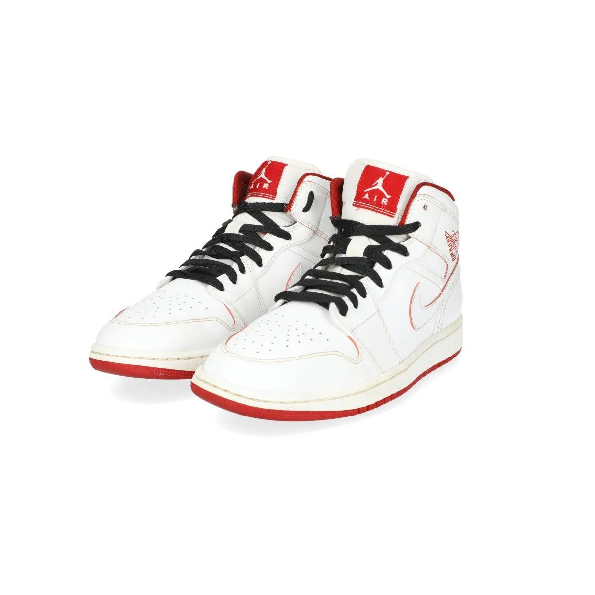 Air Jordan 1 Retro High-Top Sneakers Leather White Colour For Men