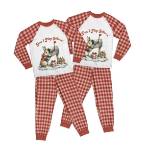 Christmas Don't Stop Believing Kid Pajamas Set Matching