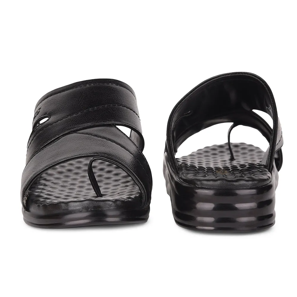 Coolers By Liberty 7123-600 Casual Slippers For Men - Black