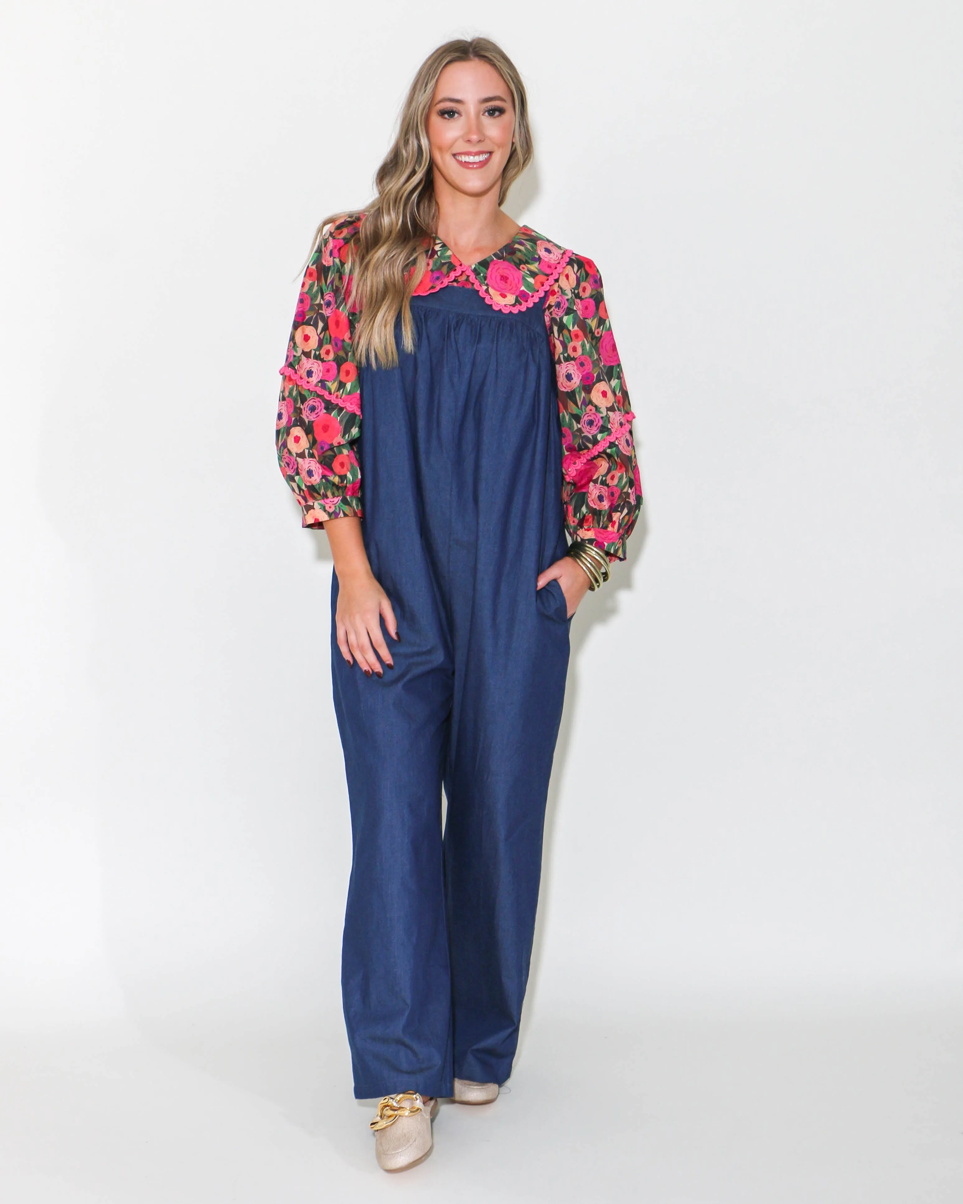 Everyday Square Neck Denim Jumpsuit