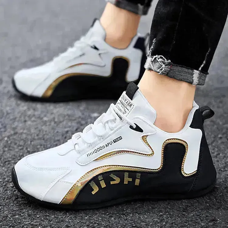 Fashionable Unisex  Colorblock Lace-up Sneakers For Men and Women Breathable Low-top Platform Sneakers Running Walking Sports Shoes