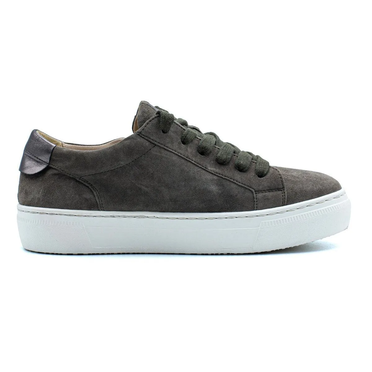 Gabor Low-Top Sneakers Suede Grey Colour For Women