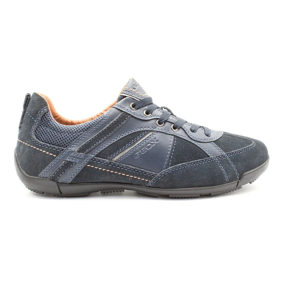 Geox Low-Top Sneakers Leather Blue Colour For Men