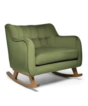 Hilston Cuddle Chair - Olive Velvet