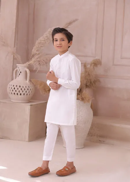 KD 701 Kids White Kurta With Pajama