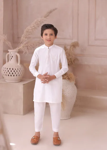 KD 701 Kids White Kurta With Pajama