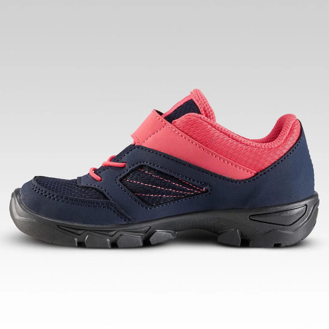 Kids’ Hiking Shoes with Rip-tab MH100 from Jr size 7 to Adult size 2 Blue & Pink