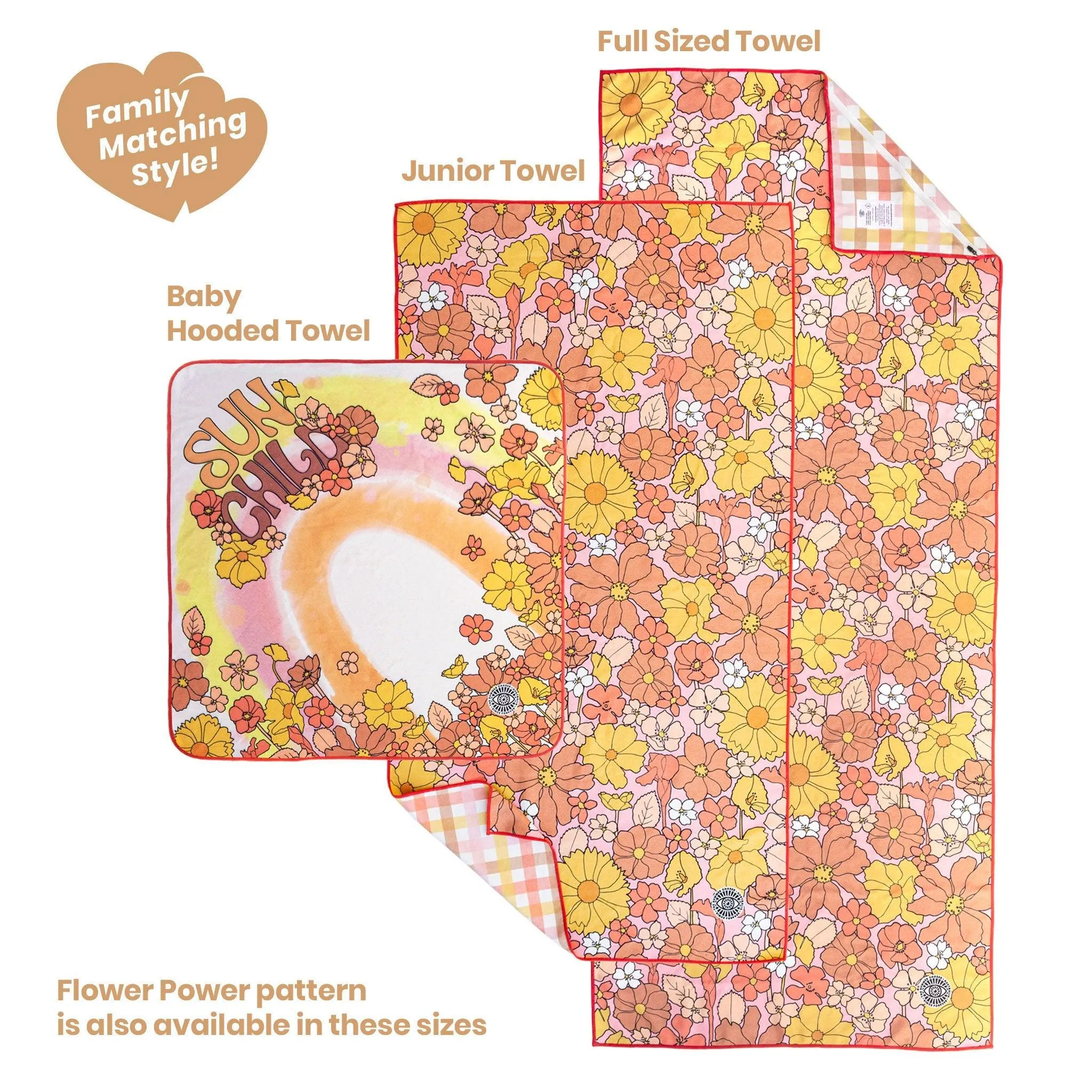 Kids' Sand Free Beach Towel, Flower Power