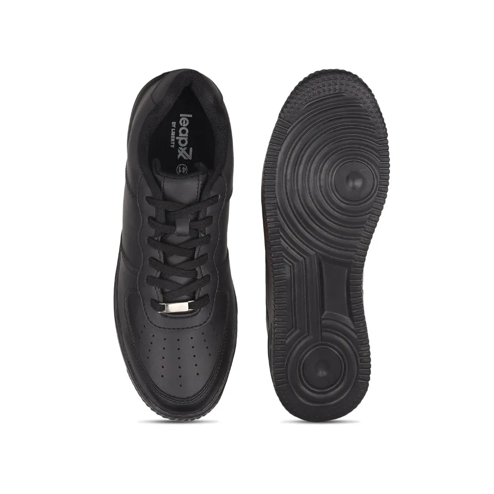 Leap7x Casual Black Lacing Sneakers For Men SPORTSTAR1 By Liberty