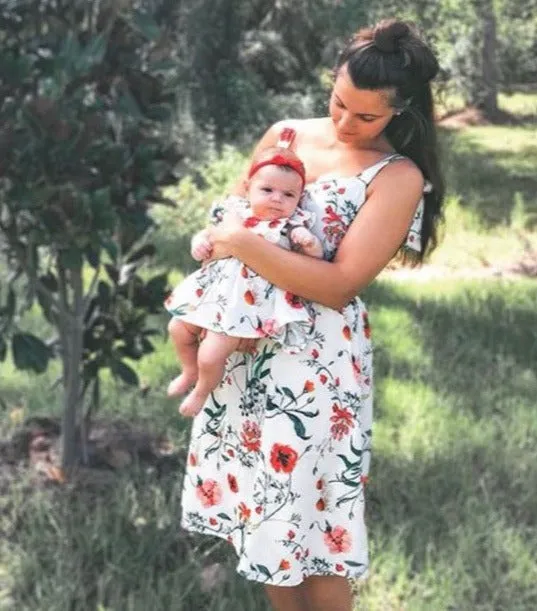 Matching Family Outfit Mommy and Me Easter Dresses Spring Flower