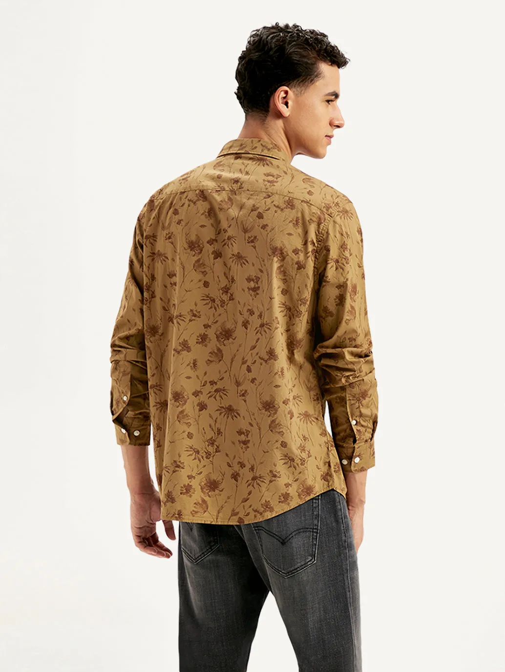 Men's Floral Print Regular Fit Shirt