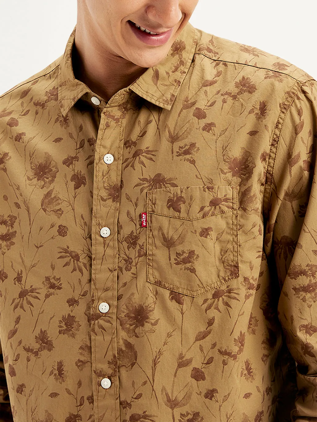 Men's Floral Print Regular Fit Shirt