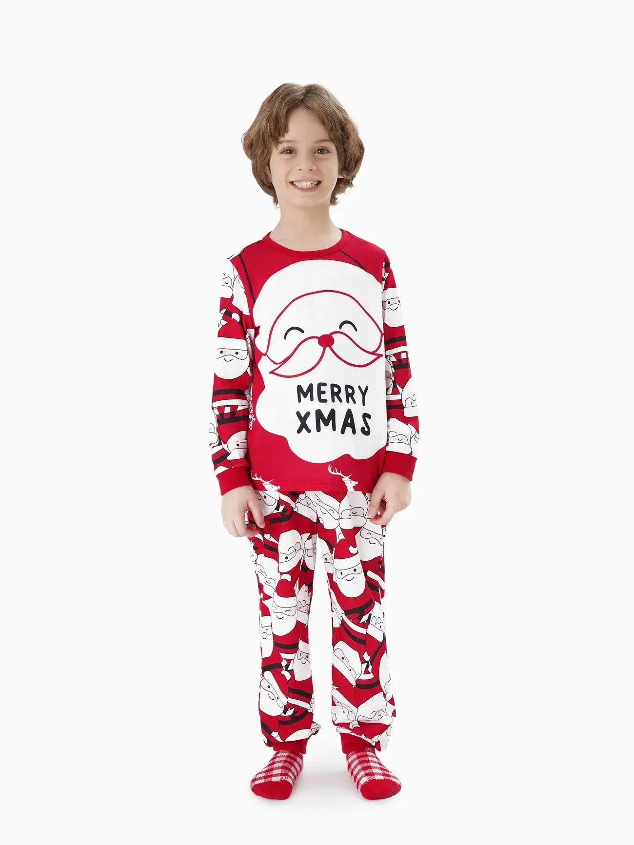 Merry Christmas Printed Family Matching Pajama Set