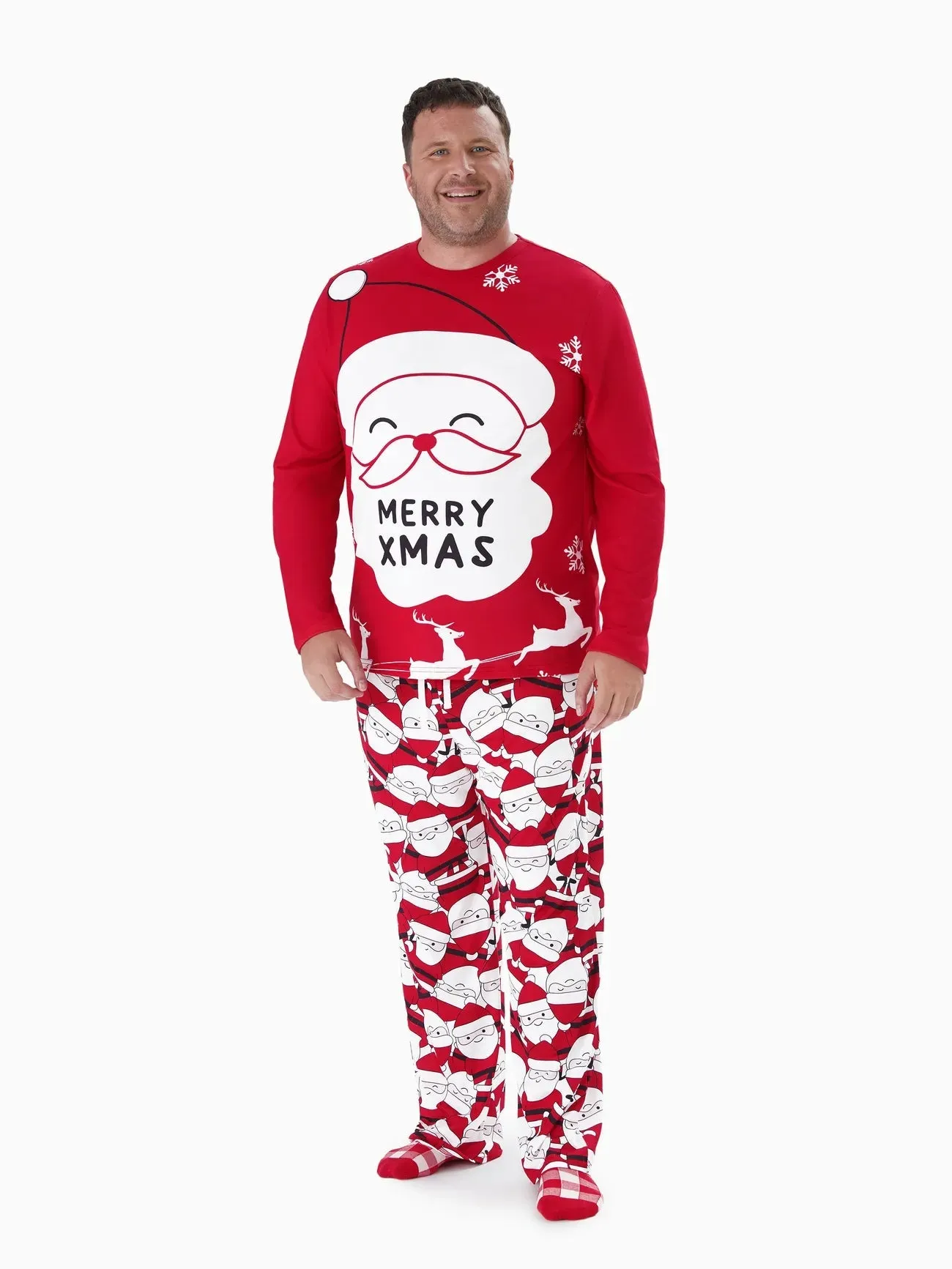 Merry Christmas Printed Family Matching Pajama Set