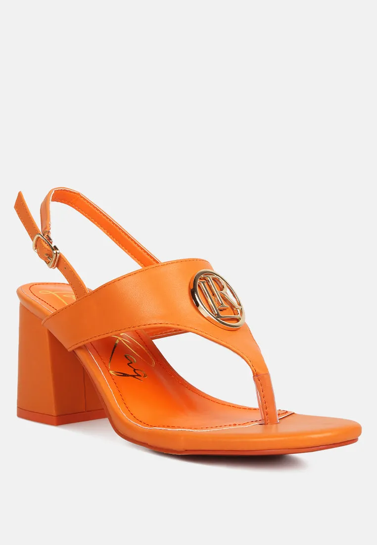 Monde Block Heel Thong Sandals