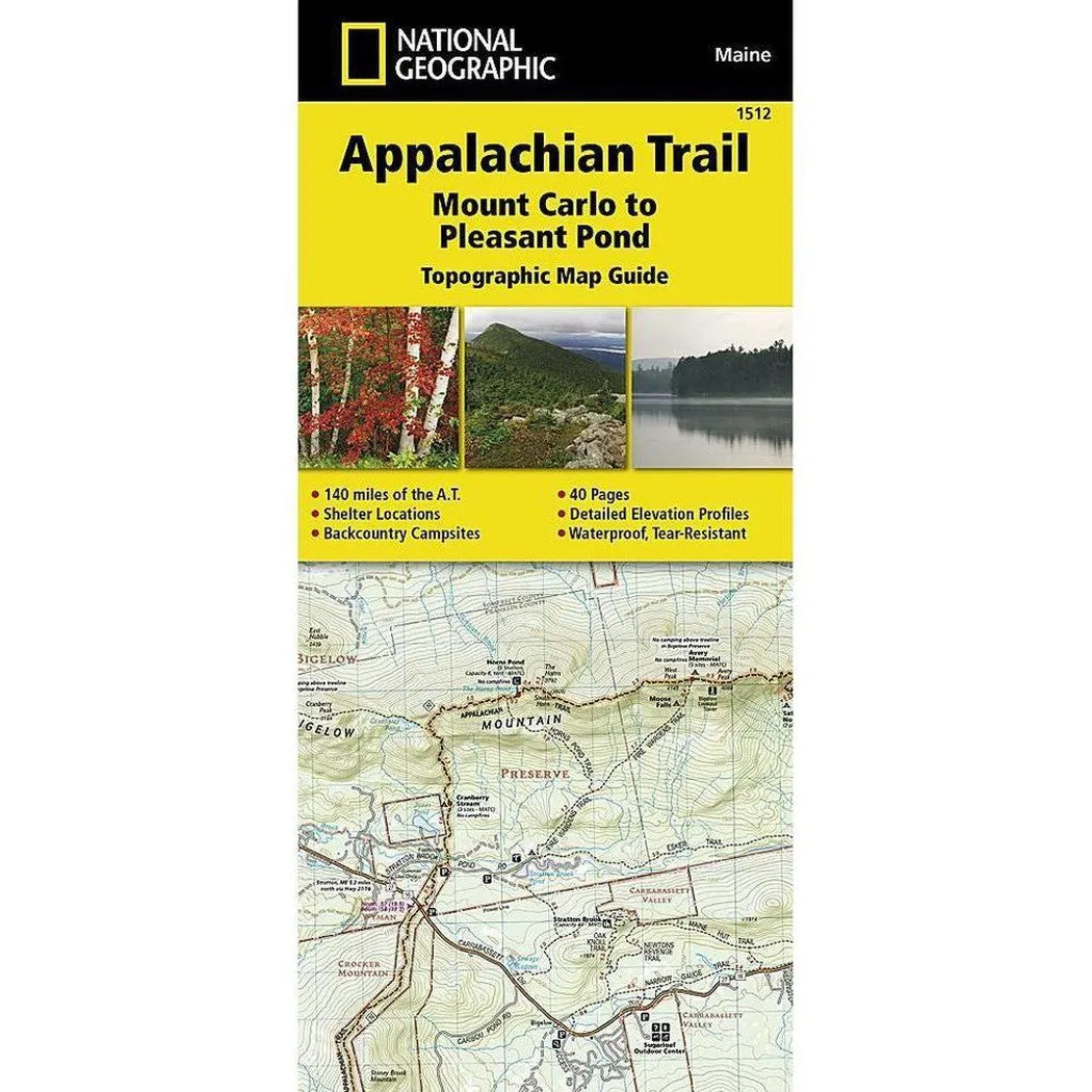 National Geographic Trails Illustrated Appalachian Trail: Mount Carlo to Pleasant Pond Map [Maine]