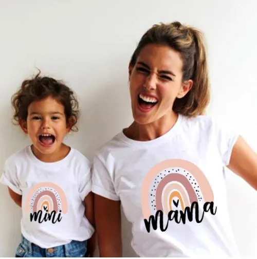 Rainbow Mama & Mini Matching Tees (Various colours!)