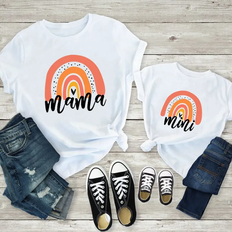 Rainbow Mama & Mini Matching Tees (Various colours!)