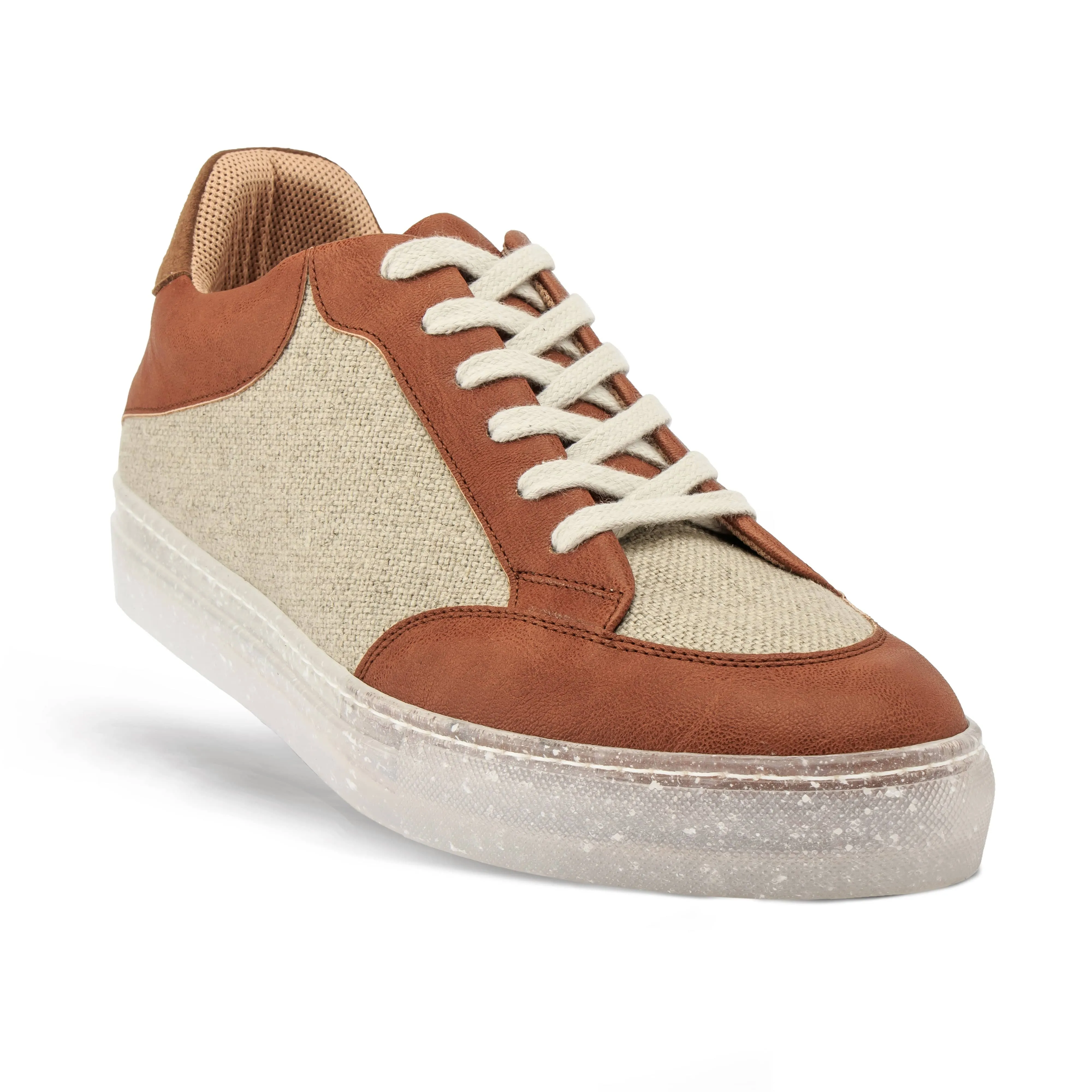 RC Recycled Vegan Leather Sneakers | Off Cognac