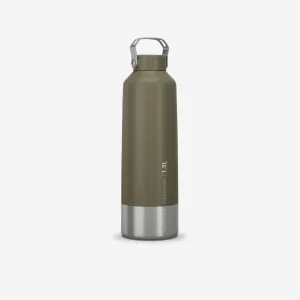 Stainless Steel Water Bottle with Screw Cap for Hiking 1.5 L - Khaki