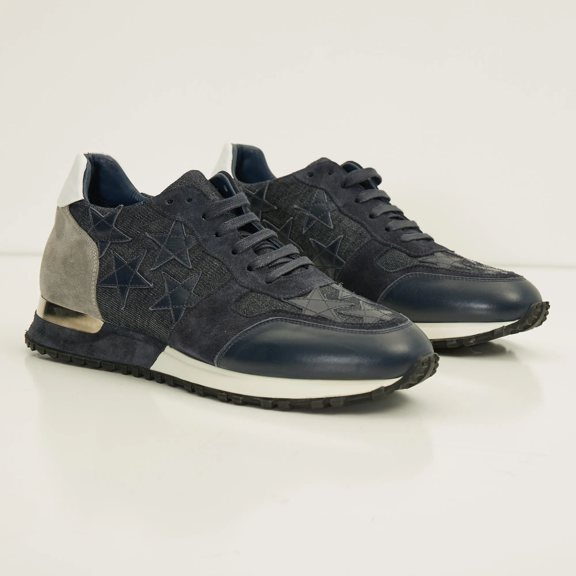 Star Denim Sneakers  - Black Navy