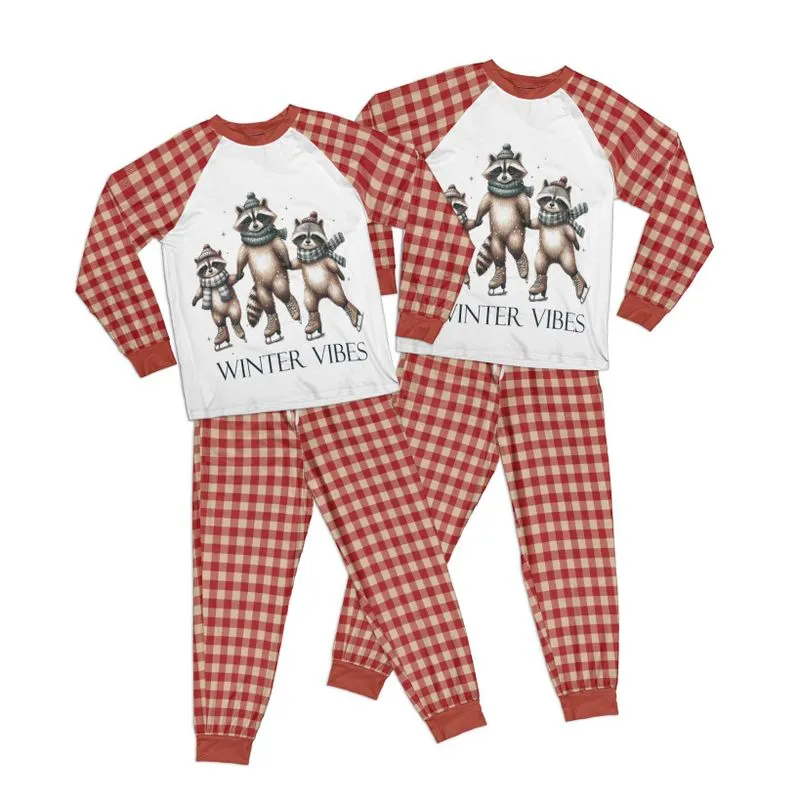 Winter Vibes Kid Pajamas Set Matching