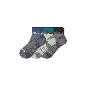 Women's Merino Wool Blend Hiking Quarter Sock 3-Pack